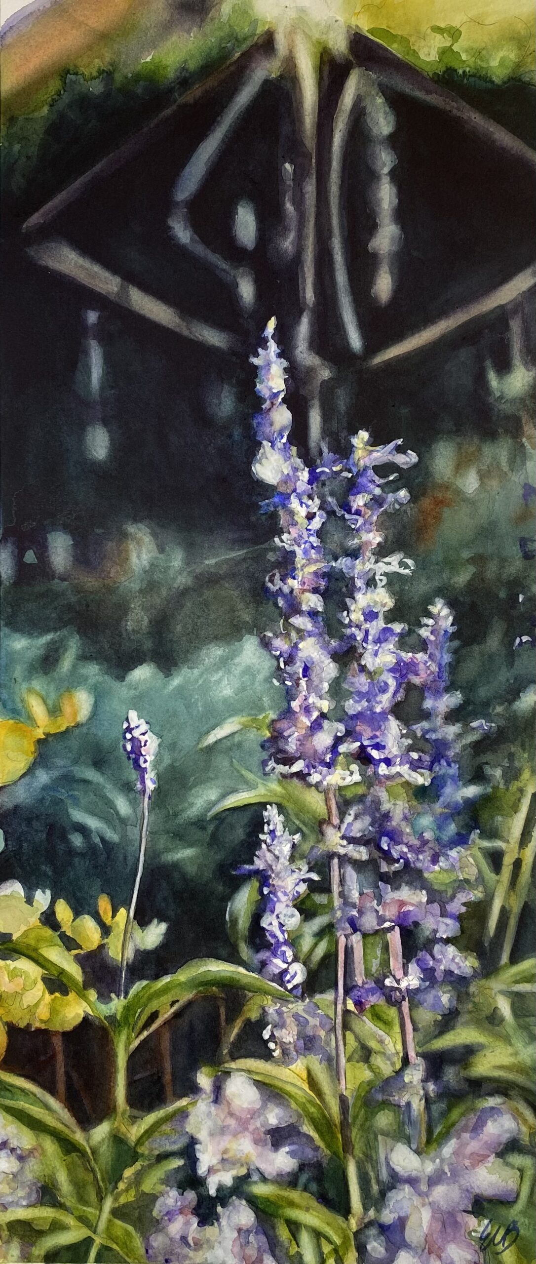 blue-salvia-sensory-garden-watercolor-erin-blumer