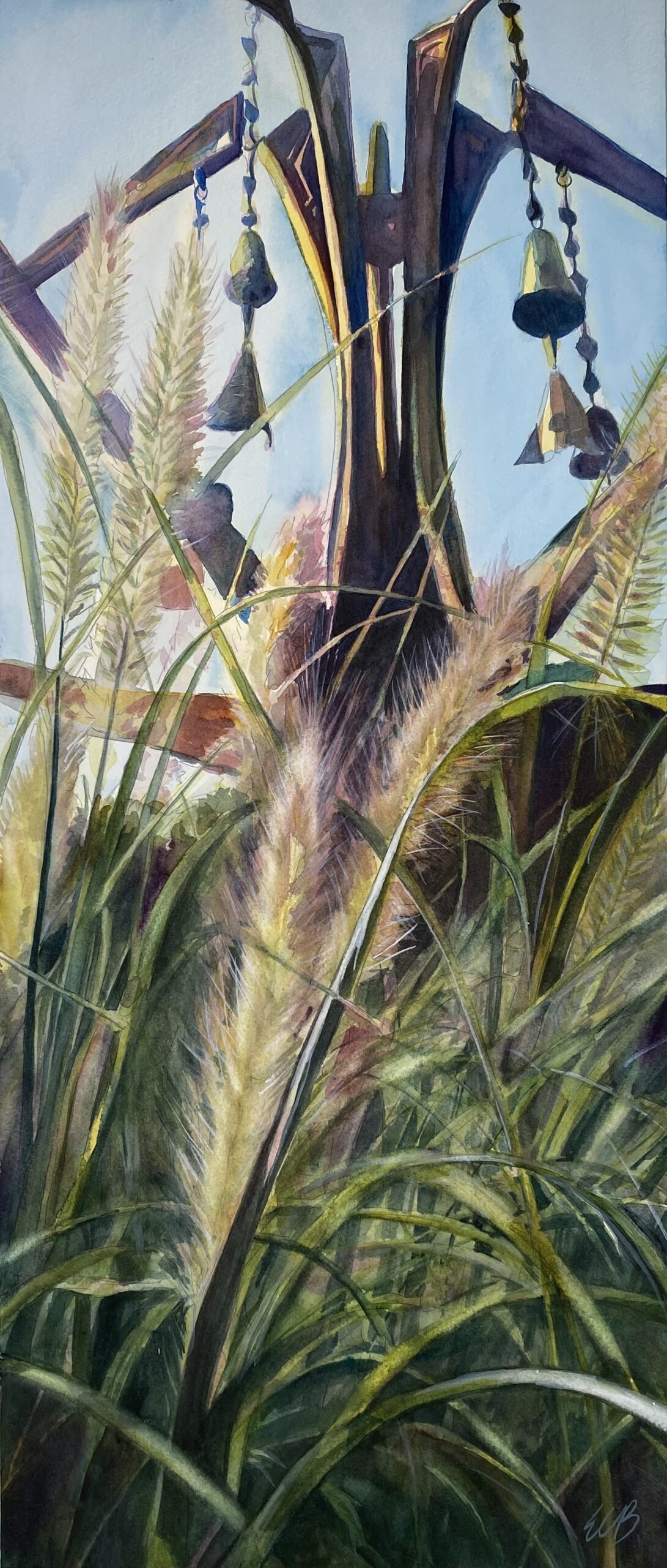 bottlebrush-grass-sensory-garden-watercolor-erin-blumer